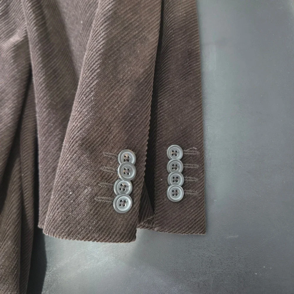 Banana Republic Blazer Mens 42R Brown Excellent Corduroy 3-Button Sport Coat